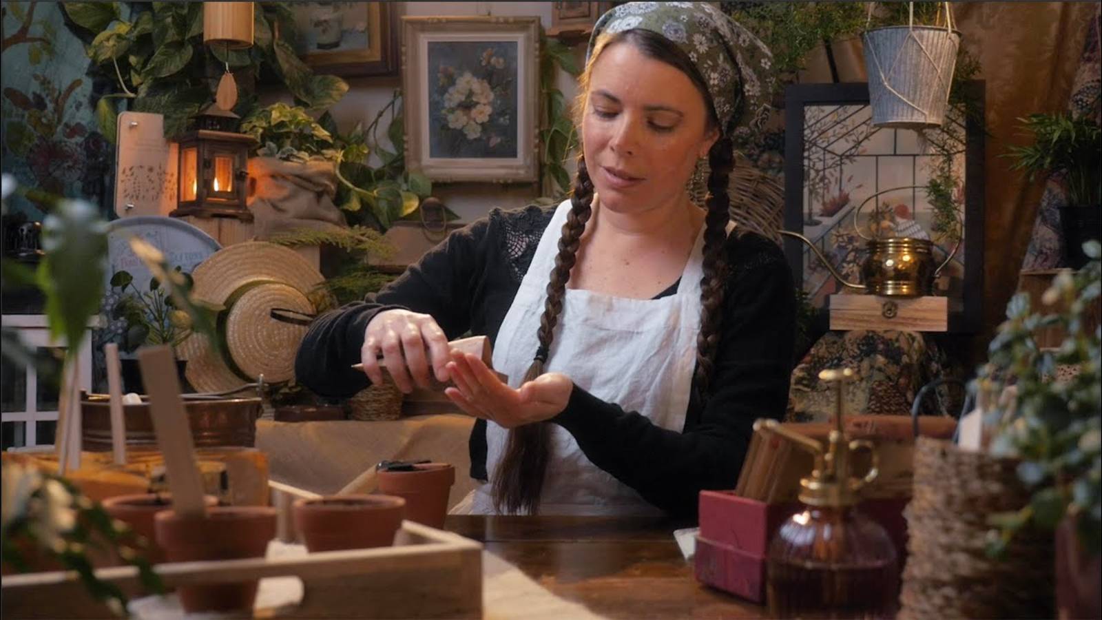 [Moonlight Cottage ASMR] Choosing & Sowing Flower Seeds | cozy basics