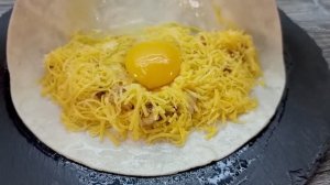 Лаваш фаршированный курицей и яйцом - вкусно и сытно_ простые идеи для завтрака или ужина.
