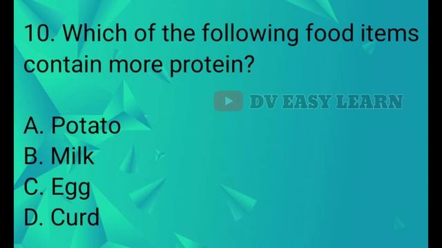 NMMS Exam Preparation|SAT- 29| Class-7 Gen.Sci.|Biology |Bit Bank  (MCQs)|1.Food Components Part- 1