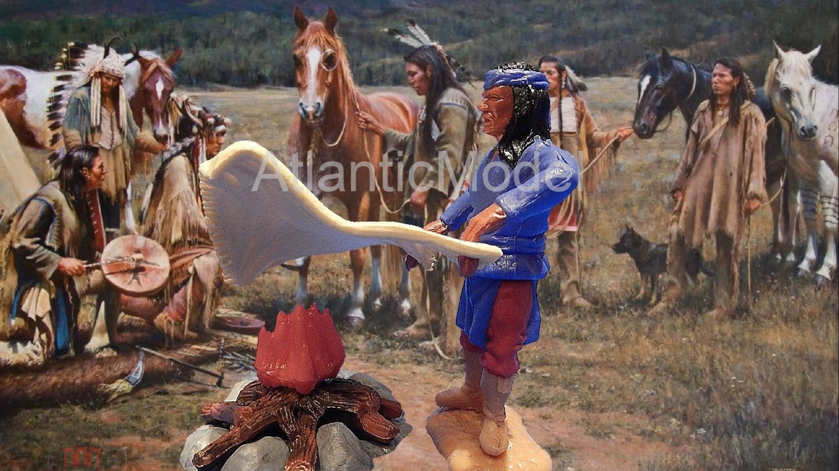 солдатики Timpo индеец Апачи у сигнального костра №22, оригинал смотреть онлайн