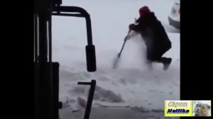 Смешные падения. Приколы с лопатой.
