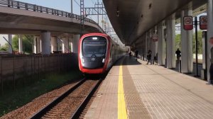 Электропоезд «Иволга 2.0». Сообщение «Нахабино»-«Подольск». На станции «Новохохловская».#ПоездИволг