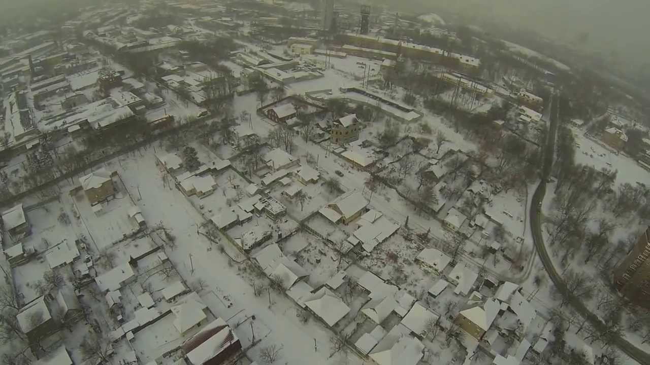 Донецк в снегу