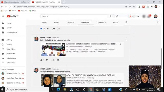 SIDA LOO CODSADO FURITANKA QAYBTA COMMUNITY TAB KA / MONITAZATION смотреть онлайн