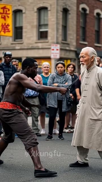 Will you run when facing a gangster with a dagger？ #kungfuskills #selfdefenseskills #fighting смотреть онлайн