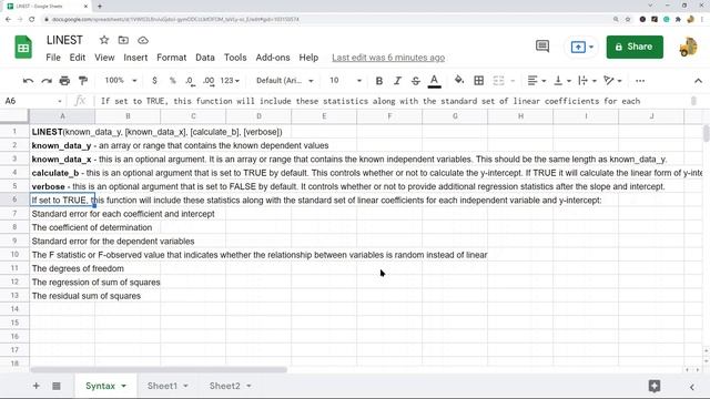 How to Use the LINEST Function in Google Sheets - Linear Regression Tutorial