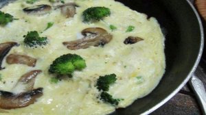 Яичница с шампиньоном и брокколи
