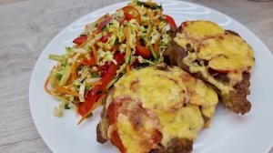 Мясо  с салатом по китайски - любимое блюдо мужа_ простые идеи для обеда или ужин.