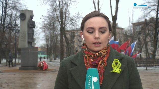 Церемония в Палевском сквере, посвящённая 80-летию со дня прорыва блокады