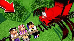 ПОЕЗД ПАУК и ПОЕЗД ПОЖИРАЕЛЬ Choo Choo Charles в МАЙНКРАФТ ДЕВУШКА ВИДЕО ТРОЛЛИНГ MINECRAFT Евгенбро
