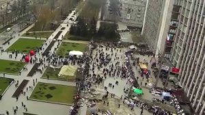 Баррикады Донецка. 11 апреля 2014 года.