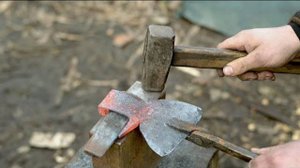 Кузнечное дело - изготовление русского топора из стали С45