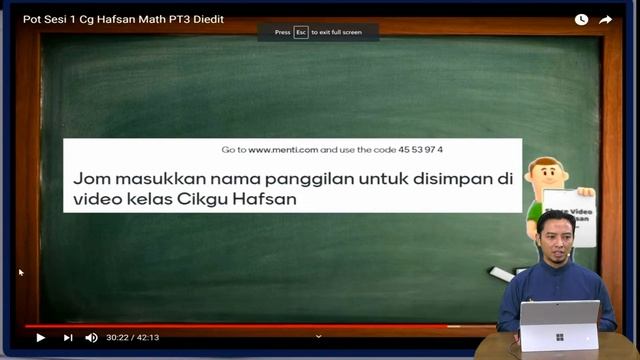 MATEMATIK TINGKATAN 3 (PERLIS ONLINE TEACHING 2021)