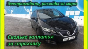 Электромобиль, какие расходы за март, и во сколько обошлась мне страховка