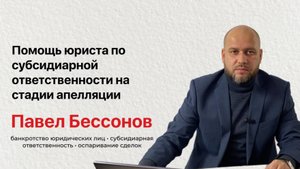 Помощь юриста по субсидиарной ответственности на стадии апелляции