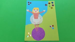 ПЛОСКОСТНАЯ АППЛИКАЦИЯ ГИМНАСТКА НА ШАРЕ