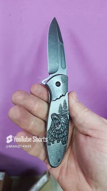 RomaNika 440c , медведь  #ножидляохоты #складнойнож #edcknife #edc #romanika #440c #ножидлярыбалки