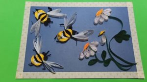 ПОДЕЛКА В ТЕХНИКЕ КВИЛЛИНГ ПЧЕЛКА И РОМАШКИ