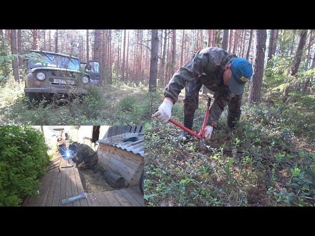 За металлом за город, к землянке рыбака.Устраняю заводской дефект на мотовездеходе.