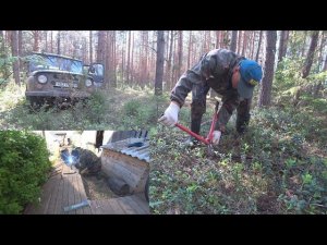 За металлом за город, к землянке рыбака.Устраняю заводской дефект на мотовездеходе.