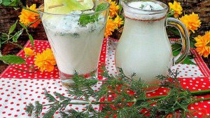 Айран с огурцом и мятой