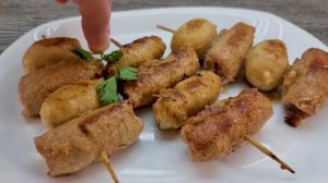 Рулетики под винным соусом - закуска _Пальчики оближешь__ простые идеи для обеда или ужина_