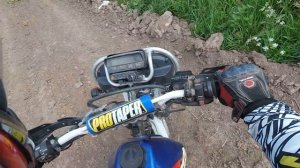 Разворот на эндуро перед грязью