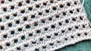 Рельефная фактурная сетка спицами для вязания маечек, джемперов