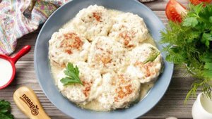 Куриные биточки в сливочном соусе