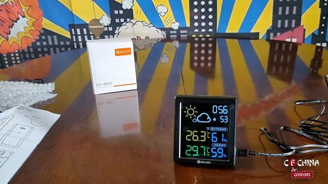 DIGOO DG-8647 Weather Station - greek unboxing смотреть онлайн