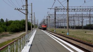 Электровоз ЭП1-282. Прибытие.