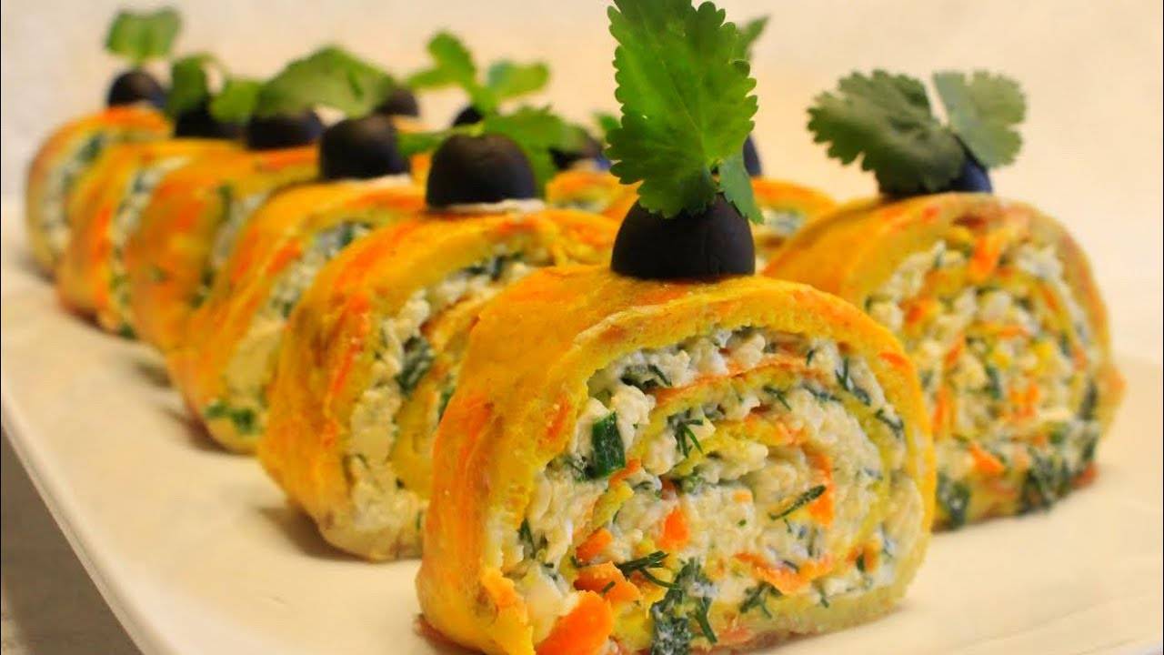 ЭТО СТОИТ ПОПРОБОВАТЬ ! ЗАКУСОЧНЫЙ РУЛЕТ К ПРАЗДНЕЧНОМУ СТОЛУ! смотреть онлайн