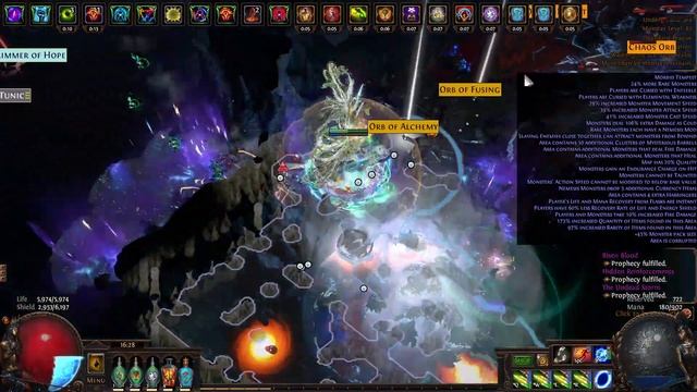 POE 3.6 Pathfinder Kinetic Blast farming T16 UGS with Nemesis mobs drop 3 additional currency items