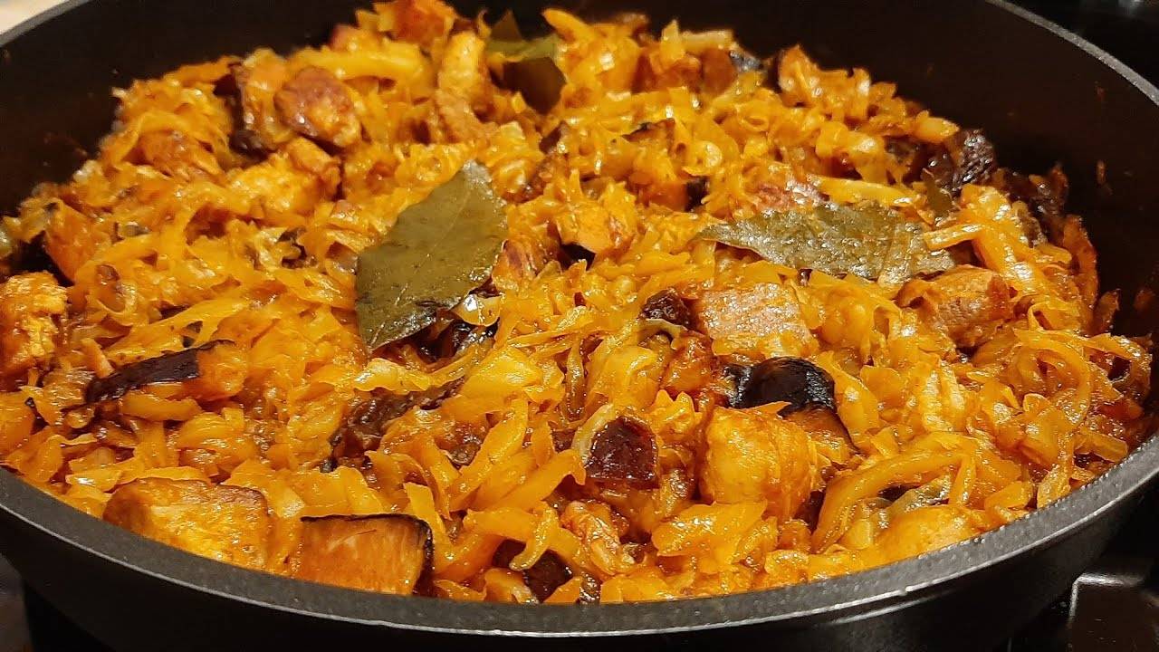 За уши не оттащишь, так ВКУСНО! Тушеная КАПУСТА с Мясом и КОПЧЕНОСТЯМИ на сковороде