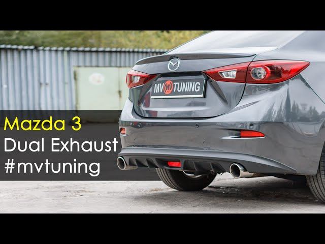 Комплект гибов для модернизации выхлопной системы Mazda 3 (BM) под раздвоенный выхлоп
