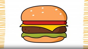 Как нарисовать ГАМБУРГЕР