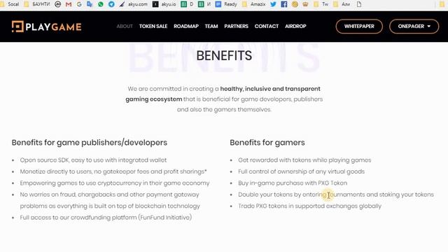 Обзор ICO PlayGame - токен и детали ICO