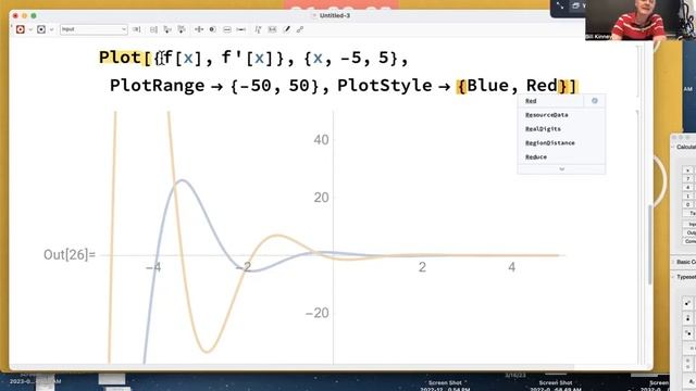 Calc 1, Lec 14C: Graphing Functions & Derivatives in Wolfram Mathematica, Manipulate Animation