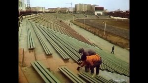 1988 год. Тюмень. Достраивается и готовится к работе стадион "Геолог".