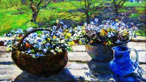 Весна в живописи художника Ирины Рыбаковой