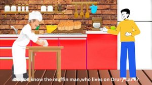 The Muffin Man / Nursery Rhymes & Kids Songs / Do You Know The Muffin Man Song with lyrics