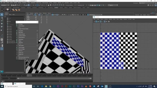 9.How to Scratch UV Maya 2020 in Khmer