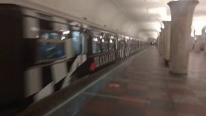 Именной поезд "Шахматы" на станции "Кропоткинская"