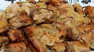 Свинина кусочками в рукаве