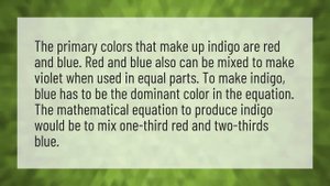 How do you make indigo color?