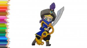 Как нарисовать Коварный Мортис скин из Бравл Старс ⭐