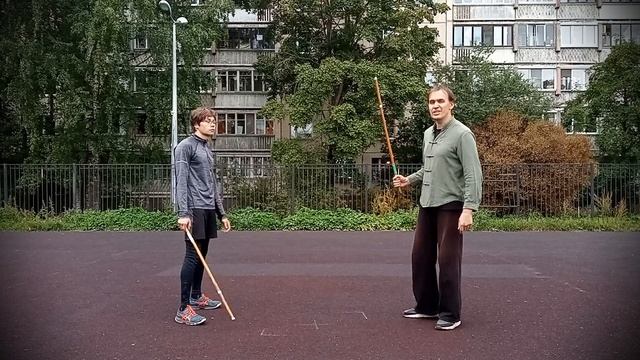 Фехтование тростью La canne de combat. $16 - Удары с разворота