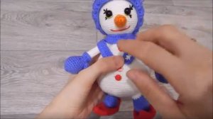 Игрушка амигуруми. Снеговик крючком (Сrochet Snowman).