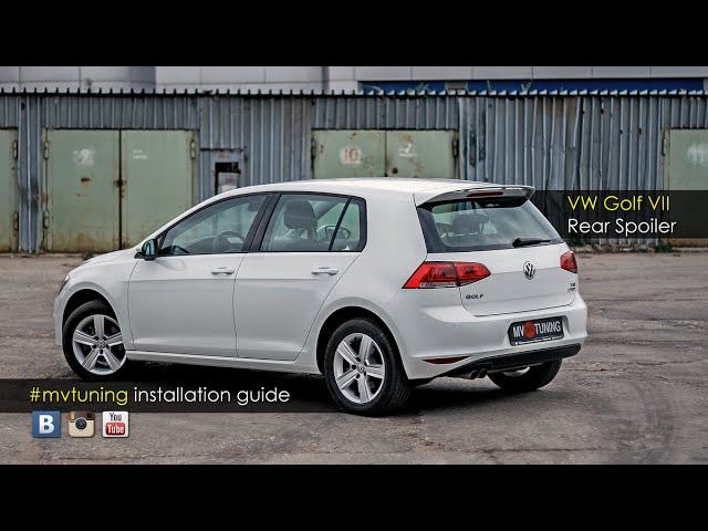 Tuning VW Golf VII. Rear wing spoiler GTI Style. Установка спойлера.