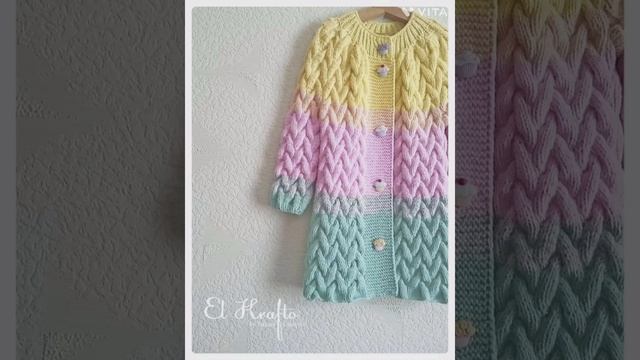 long bright colours hand knitted cardigan смотреть онлайн